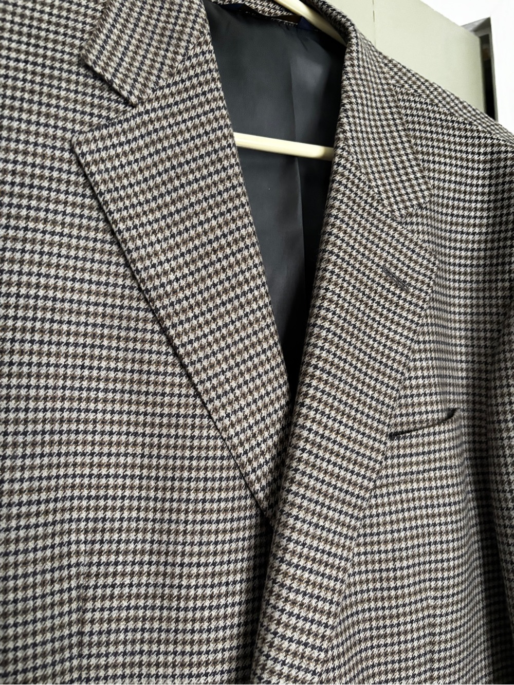 Brooks Brothers 346 100% Wool Brown and Black Houndstooth Sport Coat